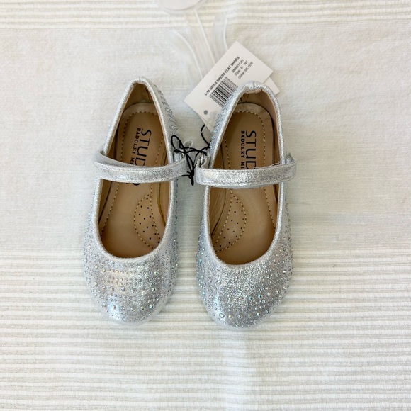 NWT Badgley Mischka Toddler Girls' Glitter Dress Shoe - Picture 4 of 12